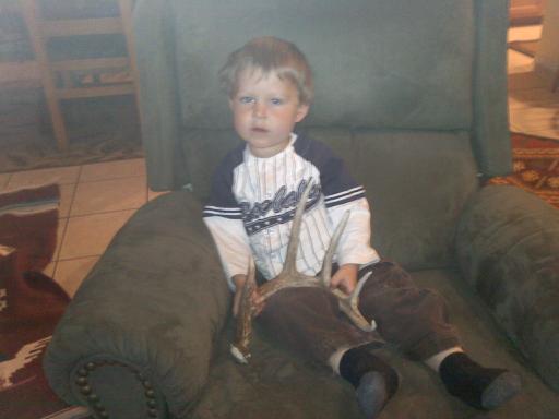 Jacob with my Texas antler