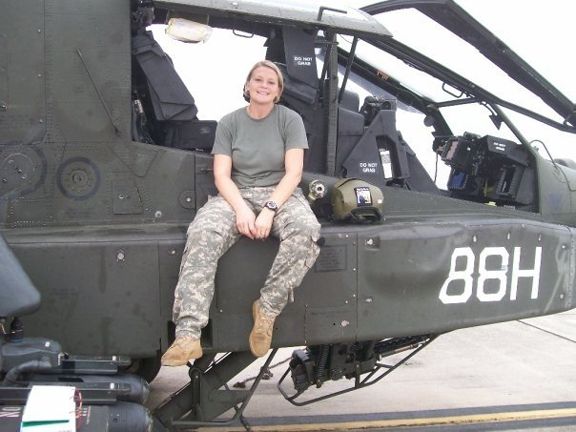 My 26 year old daughter 2nd Lt. Cassie Jo Moore ( Wyllie) United States Army Apache helicopter pilot.