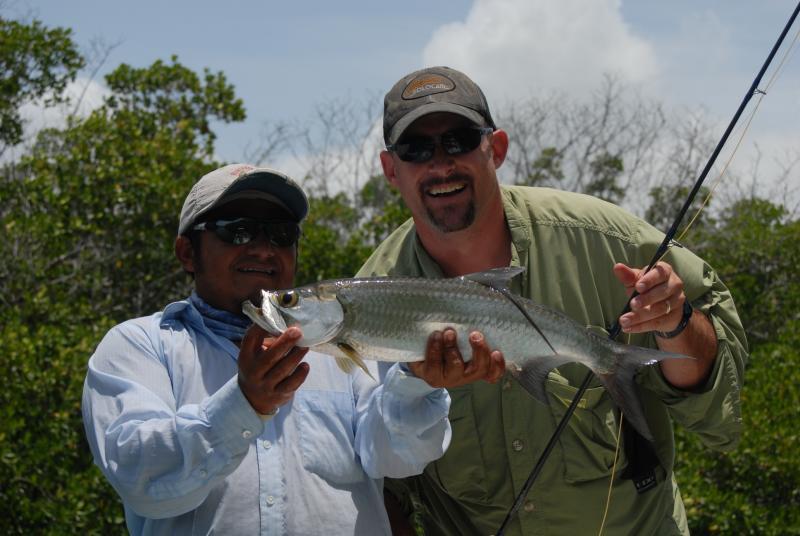 My first tarpon.  A baby tarpon, but a tarpon nonetheless!